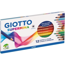 SUPERMINA 12 COLORI 10 CONFEZIONI PASTELLI GIOTTO
