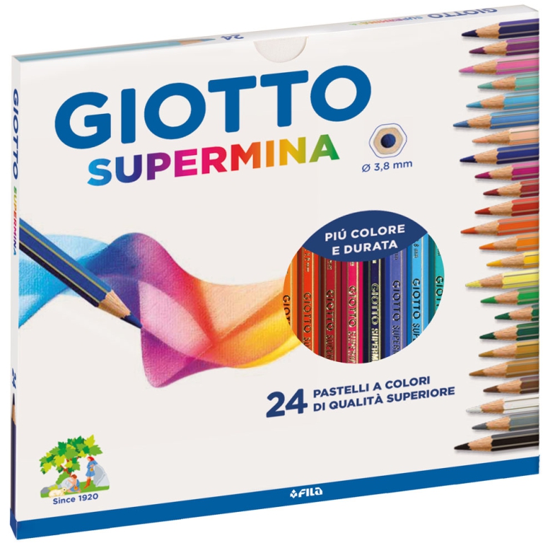 SUPERMINA 24 COLORI 5 CONFEZIONI PASTELLI GIOTTO