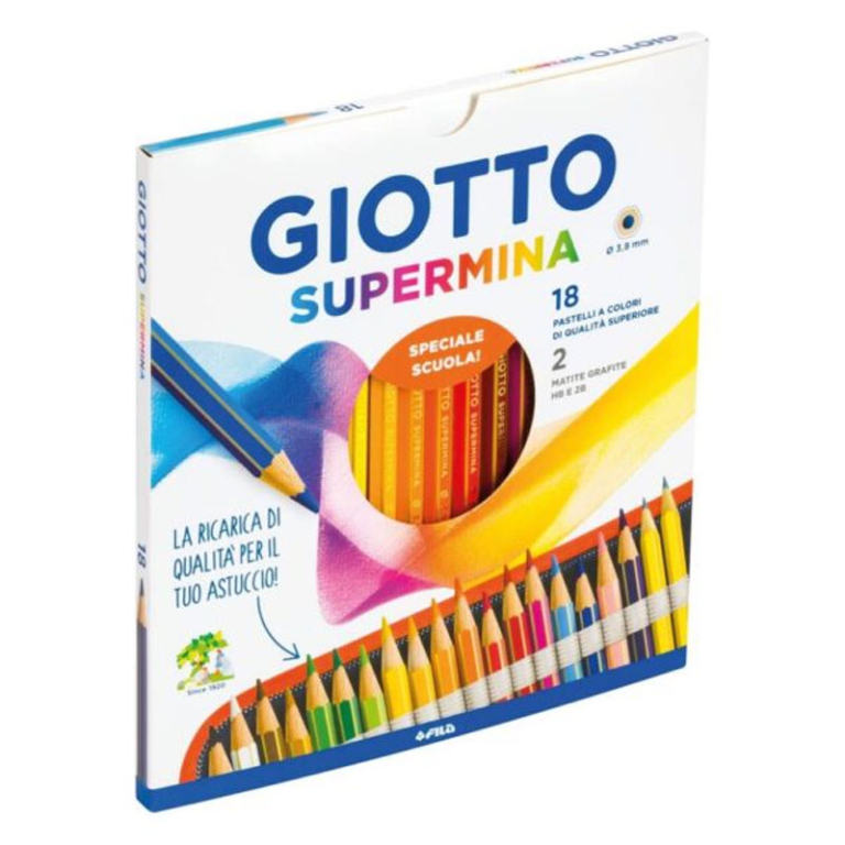 SUPERMINA 18 COL + 2 MATITE 5 CONF PASTELLI GIOTTO 2