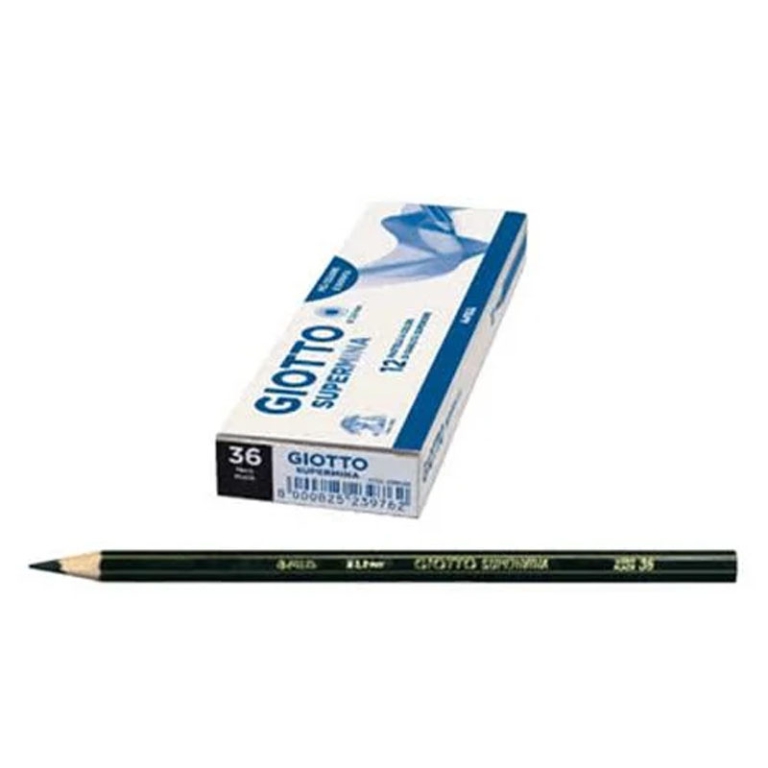 PASTELLI SUPERMINA NERO 36 12PZ GIOTTO 2