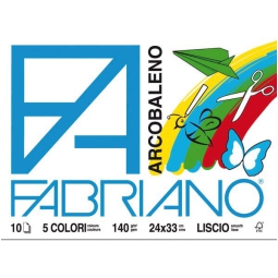 ALBUM ARCOBALENO 24X33 5 COLORI 10FG 140GR 10PZ