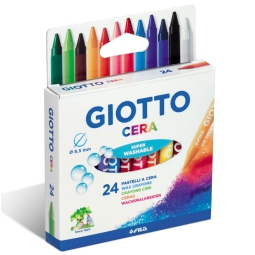 PASTELLI CERA 24 COLORI  6 CONFEZIONI GIOTTO