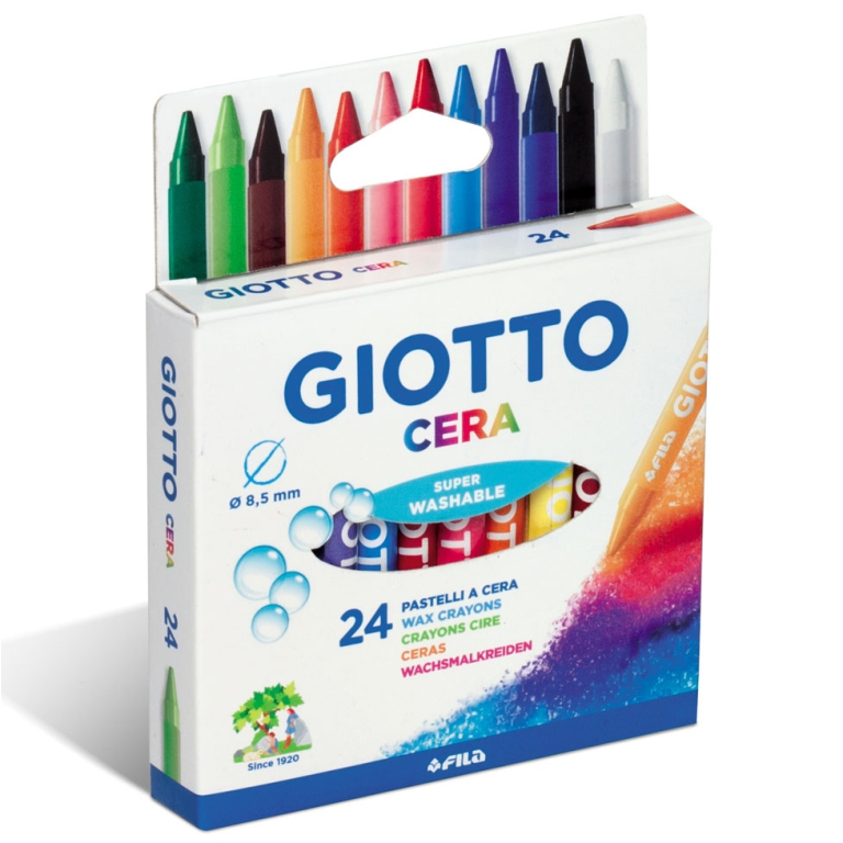 PASTELLI CERA 24 COLORI 6 CONFEZIONI GIOTTO