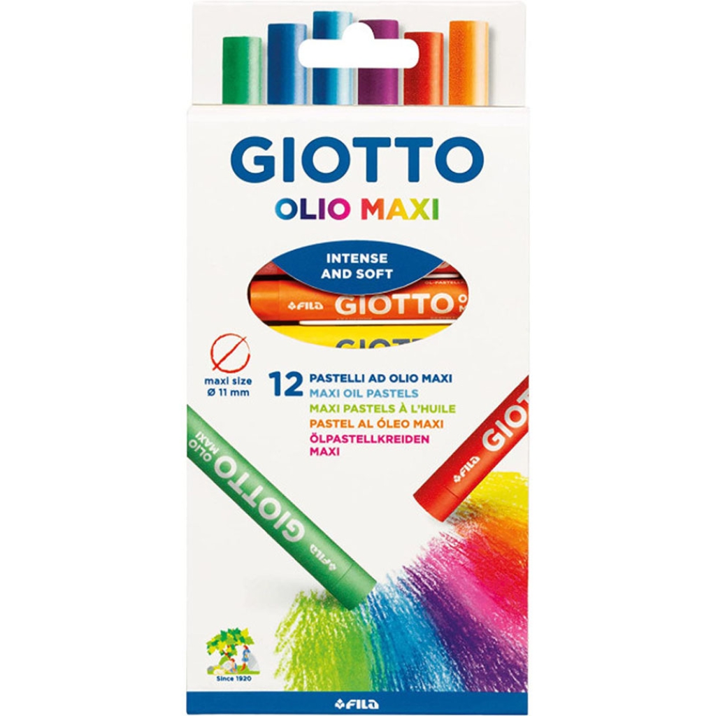 PASTELLI OLIO MAXI 12 COLORI 6 CONFEZIONI GIOTTO: vendita ingrosso con  consegna veloce