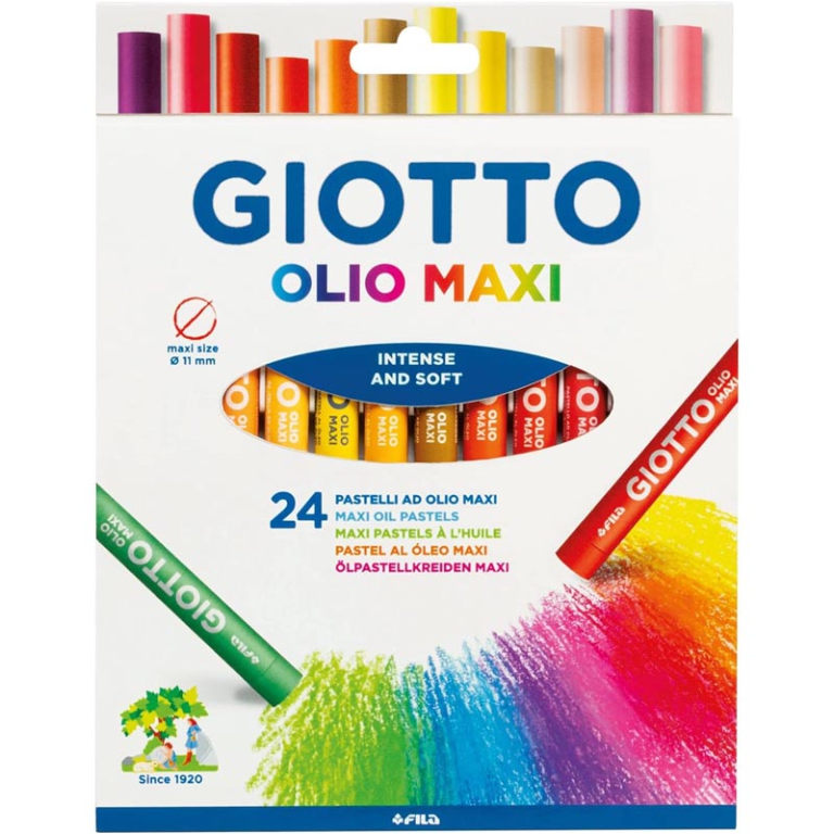 PASTELLI OLIO MAXI 24 COLORI 4 CONFEZIONI GIOTTO