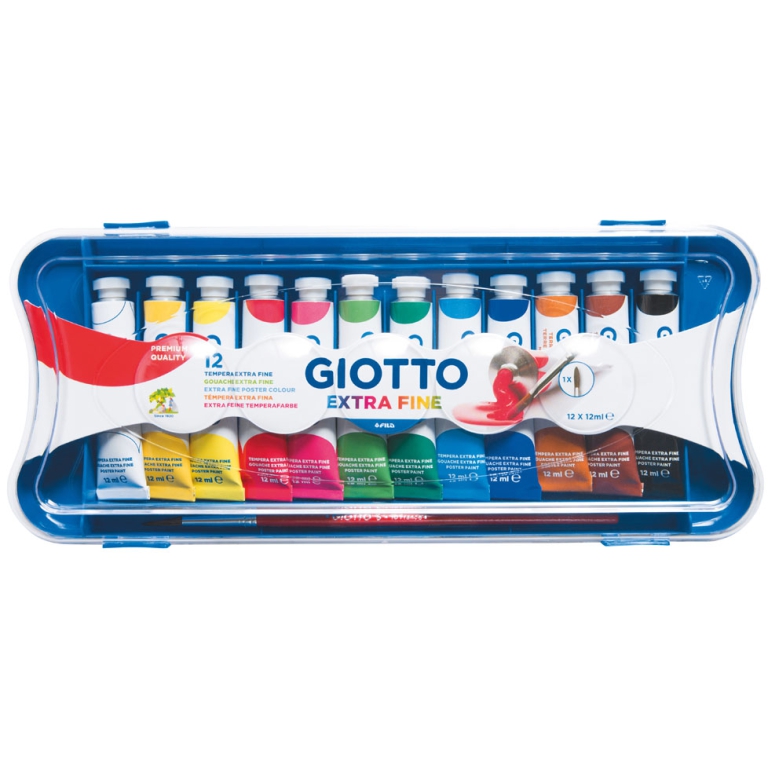 TEMPERE TUBO4 12 COLORI 5 CONFEZIONI GIOTTO