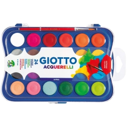 ACQUERELLI 24 COLORI 5 SCATOLE PLASTICA GIOTTO