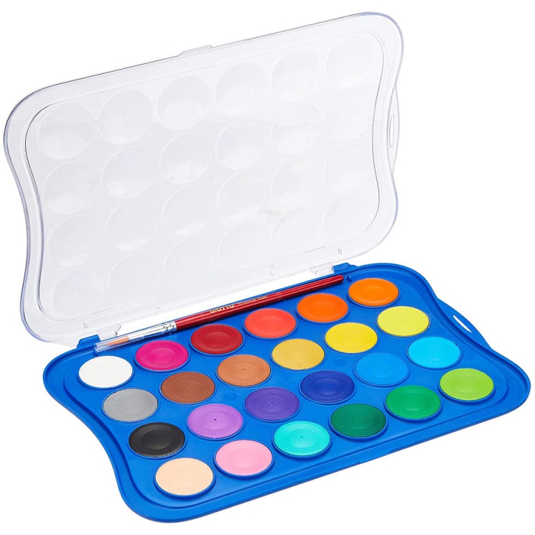 ACQUERELLI 24 COLORI 5 SCATOLE PLASTICA GIOTTO 3