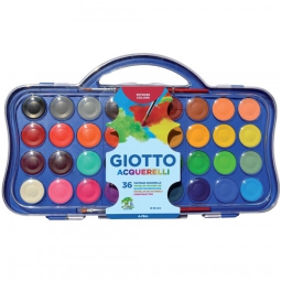 ACQUERELLI 36 COLORI 2 SCATOLE PLASTICA GIOTTO