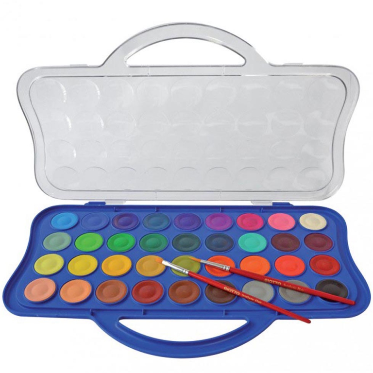 ACQUERELLI 36 COLORI 2 SCATOLE PLASTICA GIOTTO 2