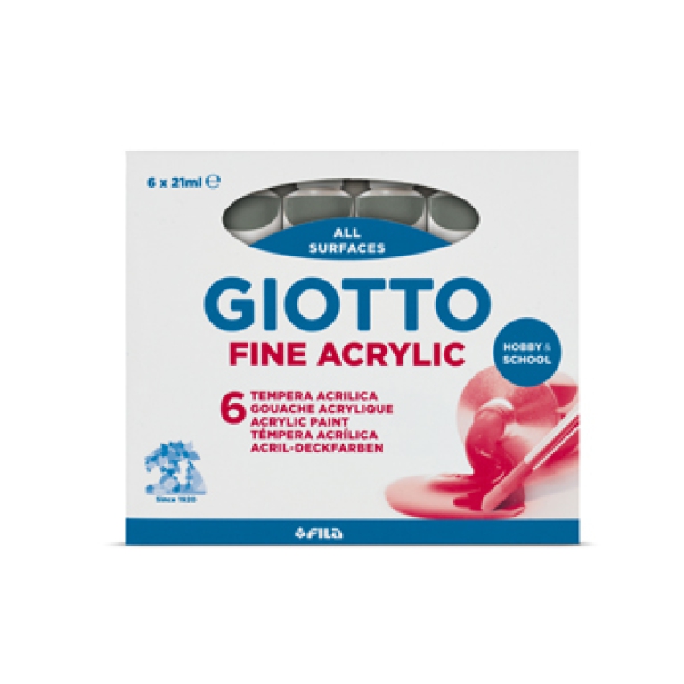 TEMPERE TUBO7 ARGENTO 6PZ 21ML GIOTTO 2