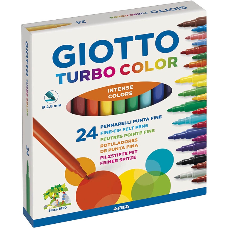 TURBOCOLOR 24 COLORI 5 CONFEZIONI PENNARELLI