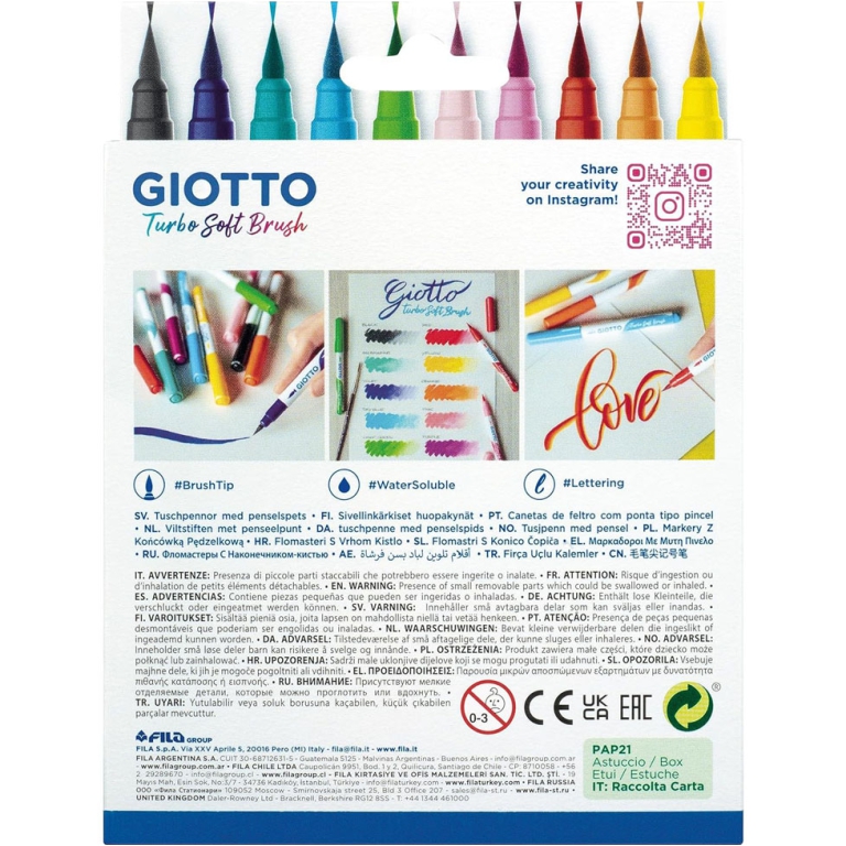 TURBO SOFT BRUSH 10 COLORI GIOTTO 3