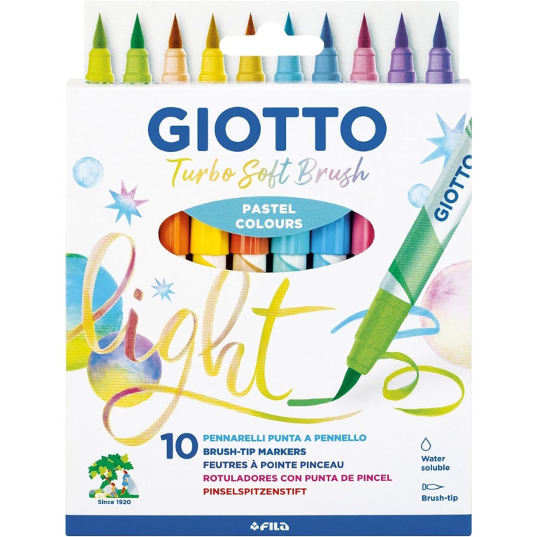 TURBO SOFT BRUSH 10 COLORI PASTEL GIOTTO