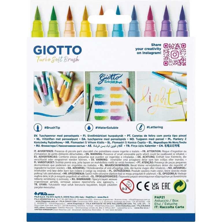 TURBO SOFT BRUSH 10 COLORI PASTEL GIOTTO 3