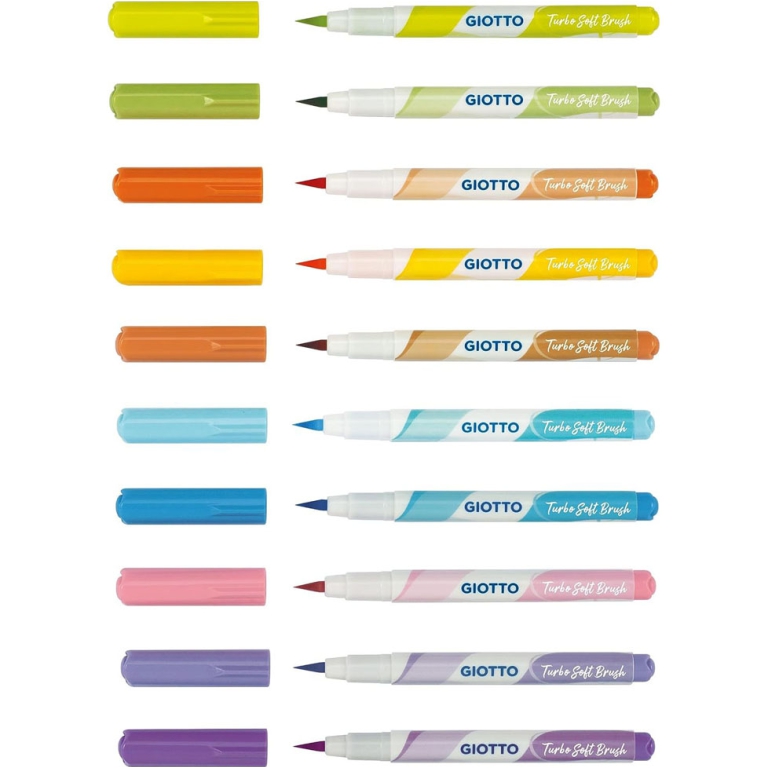 TURBO SOFT BRUSH 10 COLORI PASTEL GIOTTO 5