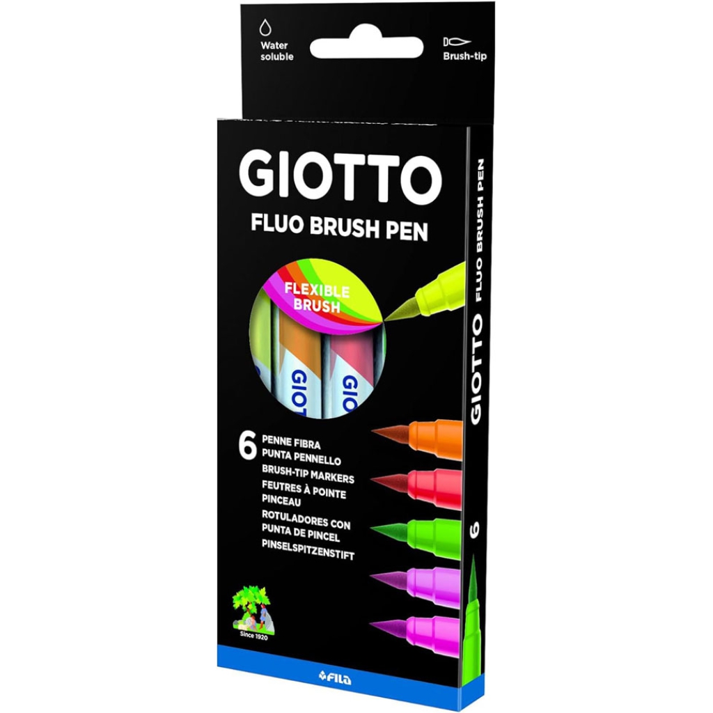 TURBO SOFT BRUSH 6 COLORI FLUO GIOTTO: vendita ingrosso con consegna veloce