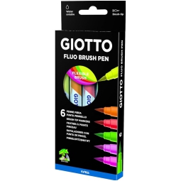 TURBO SOFT BRUSH 6 COLORI FLUO GIOTTO