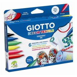 PENNARELLI TESSUTO DECOR TEXTILE 6 COLORI GIOTTO