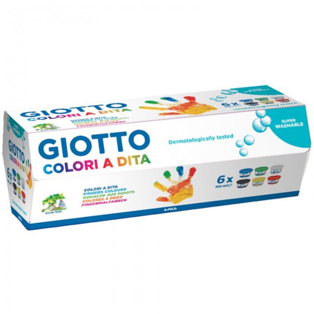 TEMPERA A DITA 100ML 6 COLORI GIOTTO: vendita ingrosso con