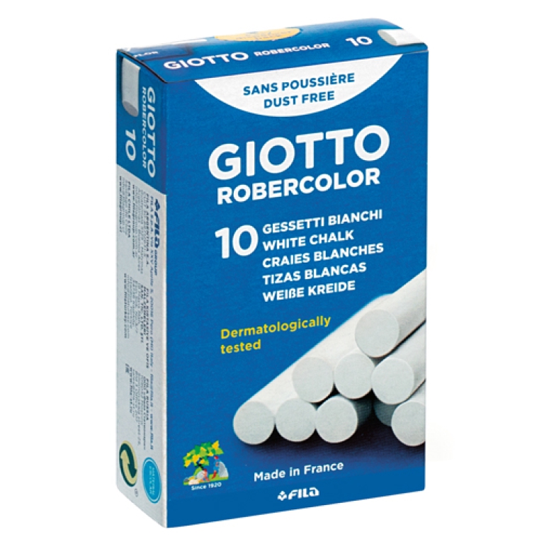 GESSO BIANCO 10PZ TONDO 10 CONFEZIONI GIOTTO