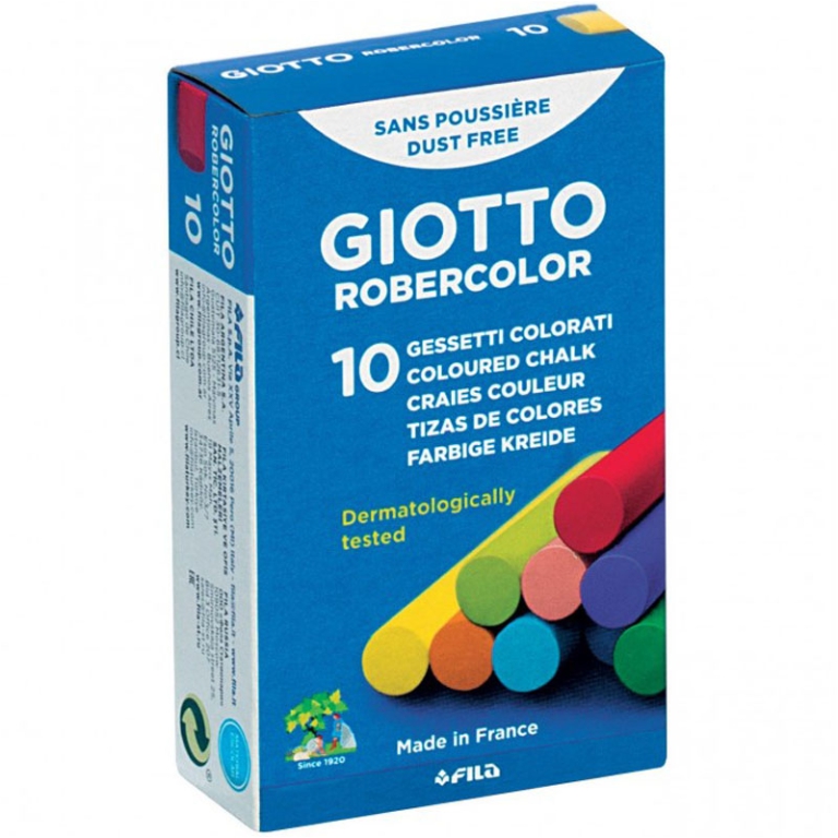 GESSO COLORATO 10PZ TONDO 10 CONFEZIONI GIOTTO 2