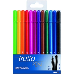 TRATTO PEN 12 COLORI BUSTA  APPENDIBILE