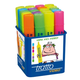 EVIDENZIATORI TRATTO VIDEO 20PZ COLORI ASSORTITI