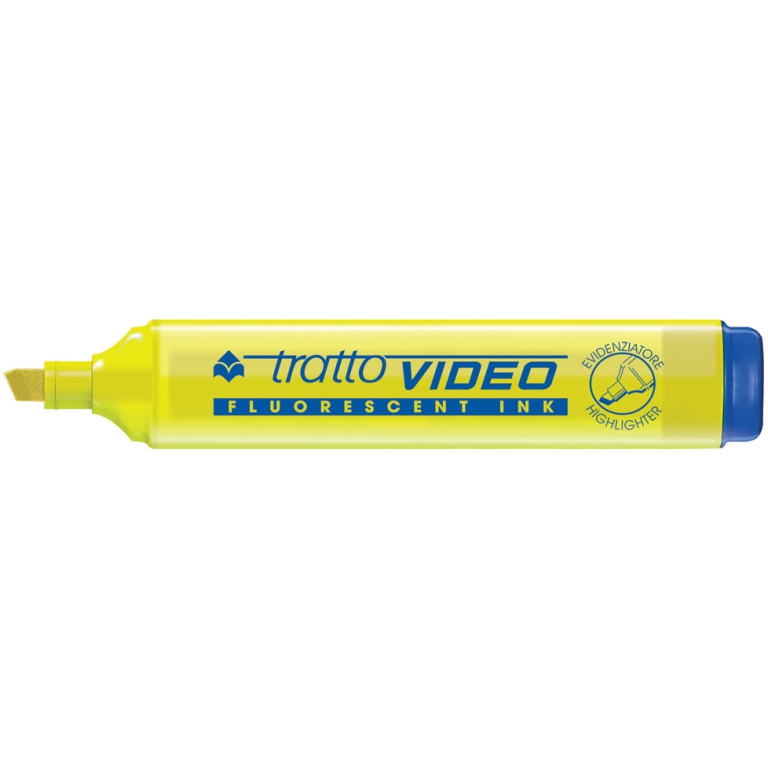 EVIDENZIATORI TRATTO VIDEO GIALLO 12PZ FILA