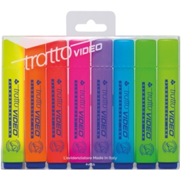 EVIDENZIATORI TRATTO VIDEO 8 COLORI BUSTA