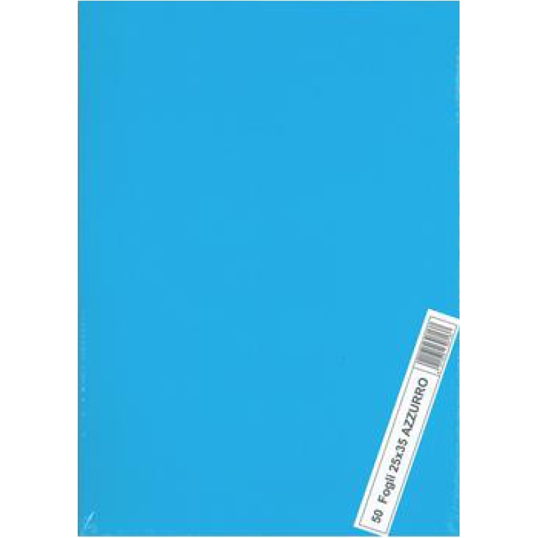 FOGLI DISEGNO 25X35 220GR 50FG AZZURRO L/R