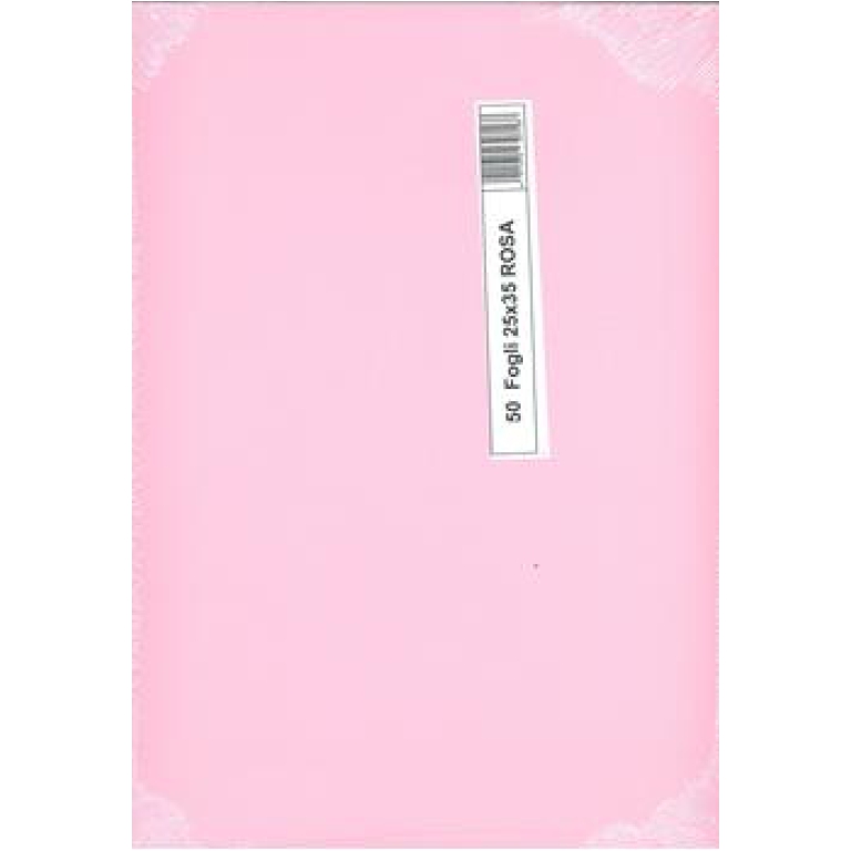 FOGLI DISEGNO 25X35 220GR 50FG ROSA L/R