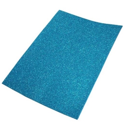 EVA FOAM CREPP 2MM 40X60 CELESTE GLITTER 10FG