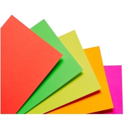 FOGLI FLUO 50X70 250GR 25FG COLORI ASSORTITI