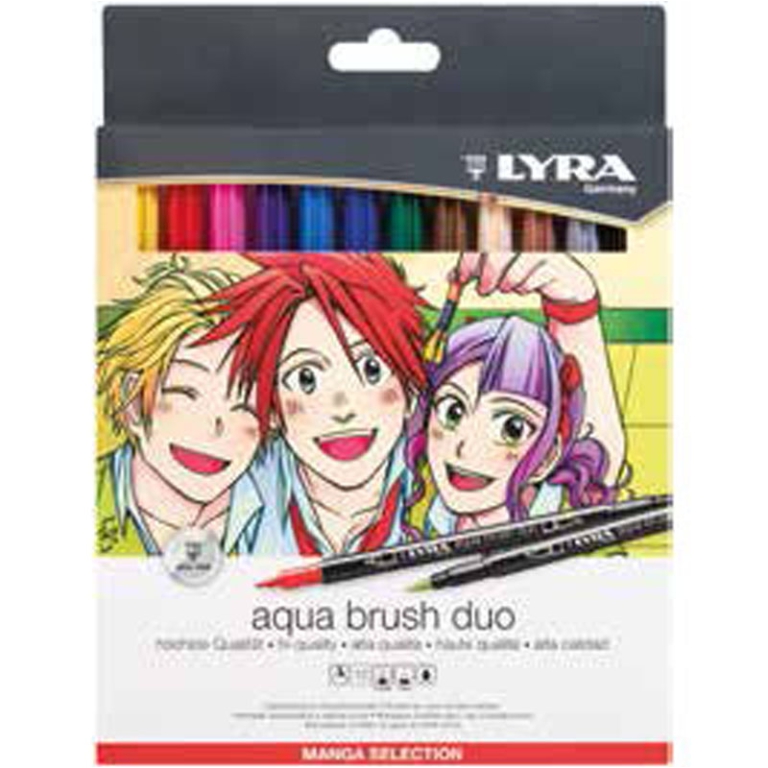 AQUA BRUSH DUO 12 COLORI MANGA ACQUERELLABILI