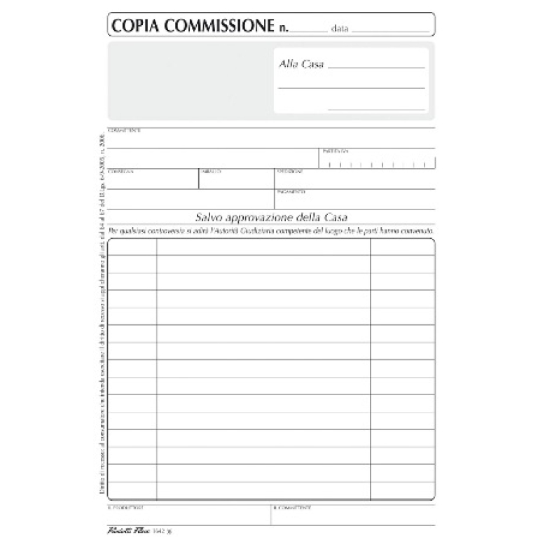 COPIA COMMISSIONI A5 33X3COPIE CARTA CHIMICA