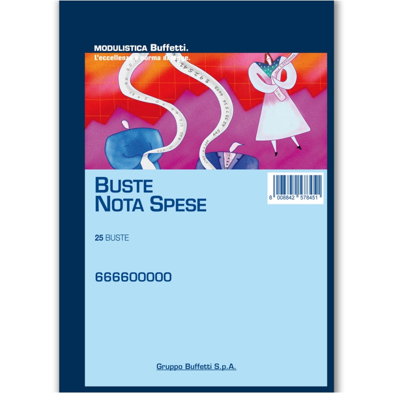NOTA SPESE A5 BLOCCO CON 25 BUSTE 2
