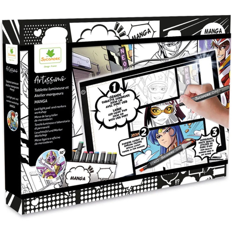 A LEZIONE DI MANGA TAVOLETTA LUMINOSA C/PENNARELLI