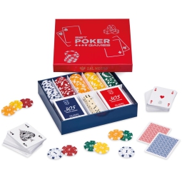 SET POKER GAMES 2MAZZI   5DADI 125FICHES C/VALORE