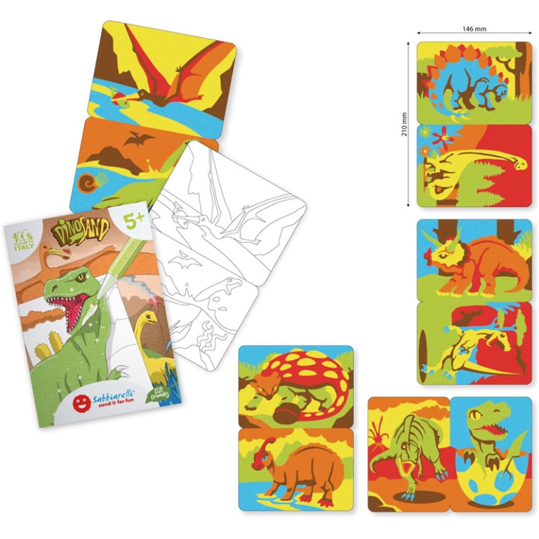 SABBIARELLI MIDI KIT DINO SAND 5+ 3