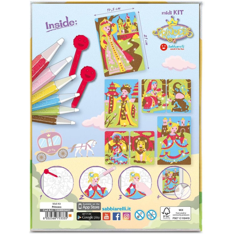 SABBIARELLI MIDI KIT     PRINCESS 5+ 5