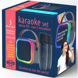 KARAOKE SET CON 2 MICROFONI