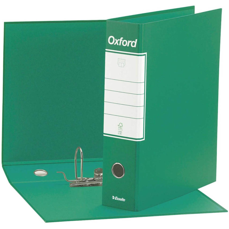 REGISTRATORI OXFORD 8CM  VERDE PROTOCOLLO 2