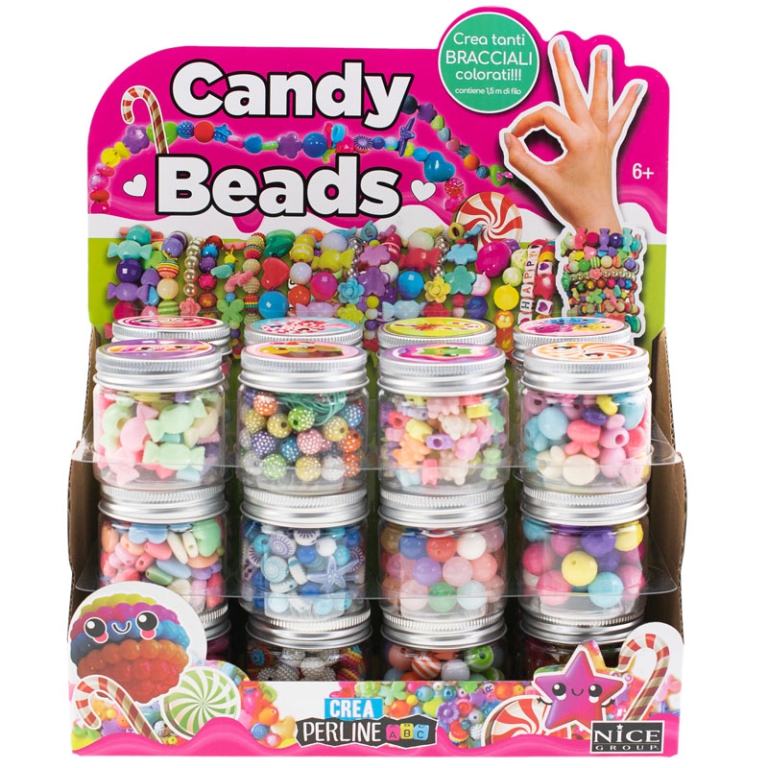 PERLINE CANDY BEADS IN BARATTOLO 5X5CM