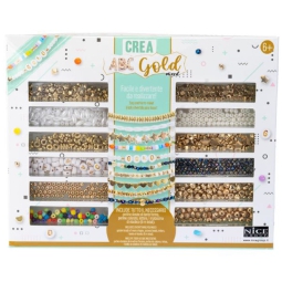 CONFEZIONE PERLINE GOLD  MIXED 24X18CM