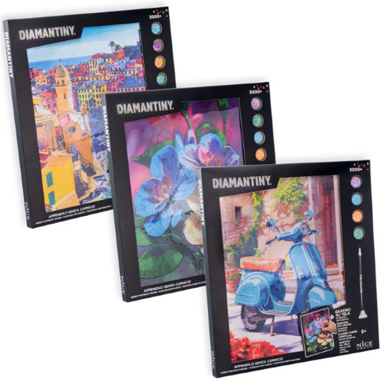 DIAMANTINY QUADRO SU TELA 32X30CM ASSORTIMENTO 1