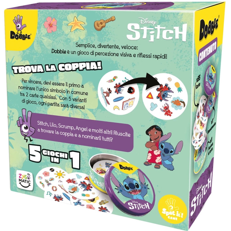 DOBBLE STITCH 6+ ANNI    2-8 GIOCATORI 2