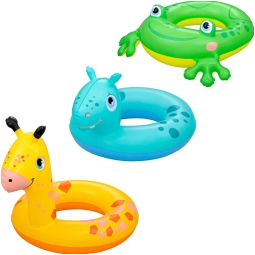 CIAMBELLA 64CM CON TESTA DI ANIMALI ASSORTITI