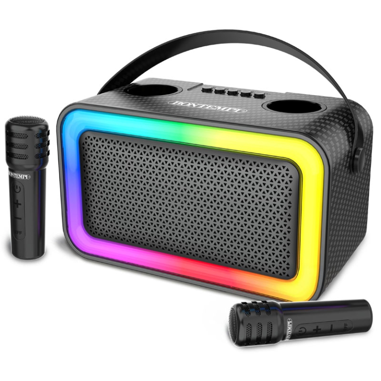 SPEAKER WIRELESS 2 MICROFONI/LUCI 2X80W 22X17X11CM 2
