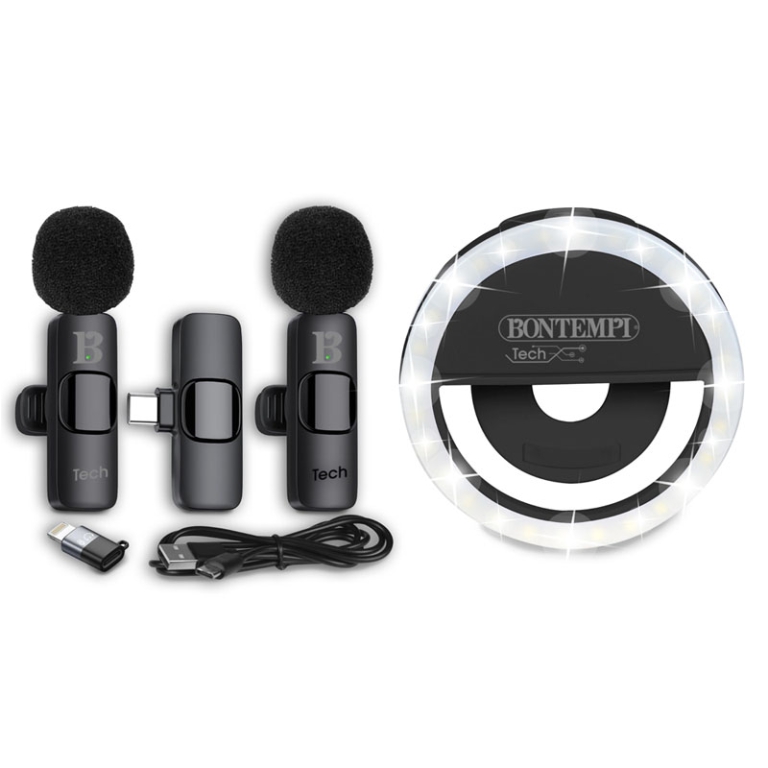 ANELLO SELFIE CON 2 MICROFONI 2